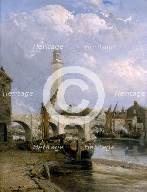 'Old Kew Bridge', c1880. Artist: James Webb