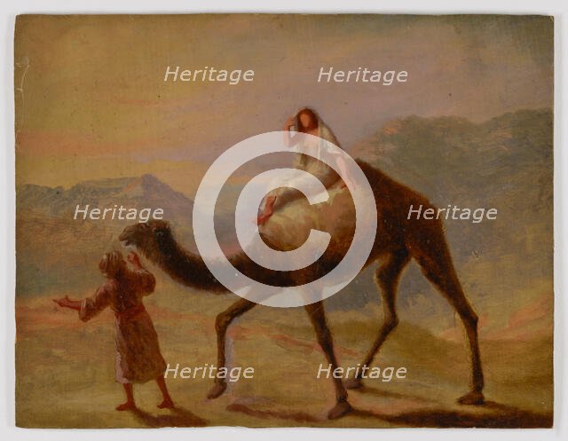 Man with Woman on Camel. Creator: Miner Kilbourne Kellogg.