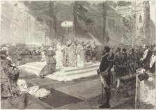 Baptême royal à la Cour d'Espagne, 1882. Creator: Auguste Lepere.
