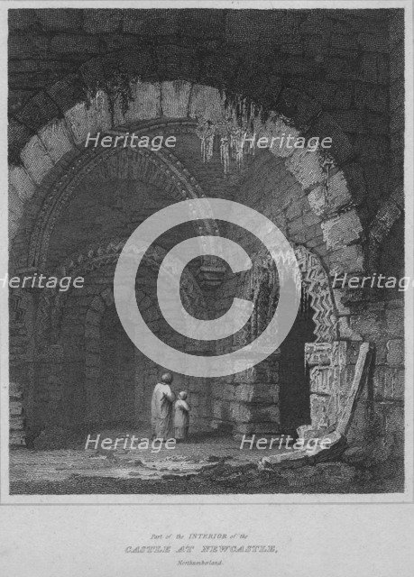 'Part of the Interior of the Castle at Newcastle, Northumberland', 1814. Artist: John Greig.