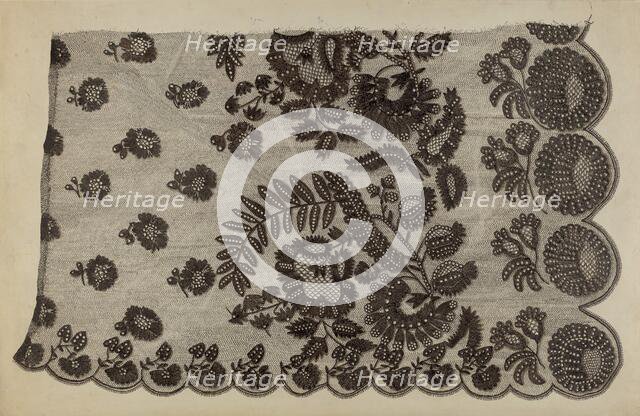 Black Lace Shawl, c. 1939. Creator: Raymond Manupelli.