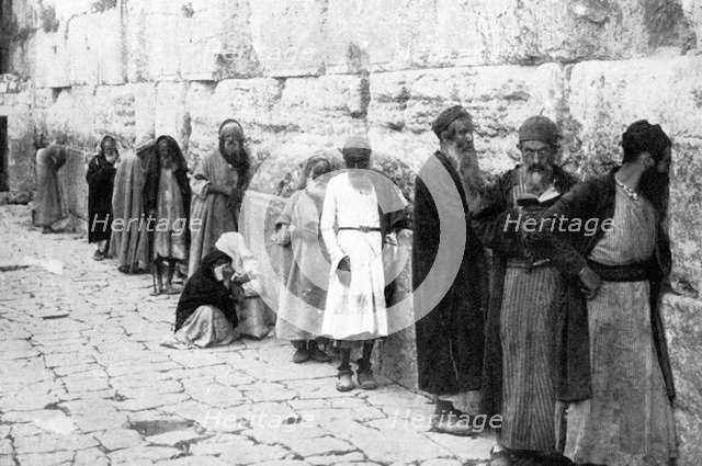 The Jews Wailing Place, Jerusalem, c1926. Artist: Unknown