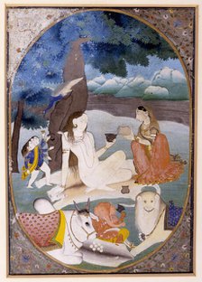 Shiva and His Family, early 19th century. Creator: Unknown.
