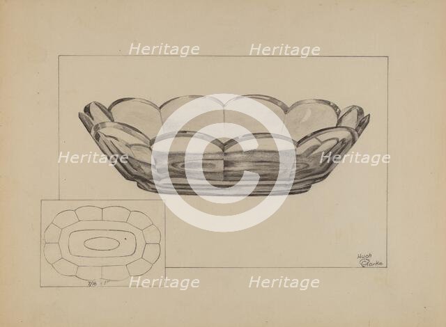 Fruit Dish, c. 1937. Creator: Hugh Clarke.