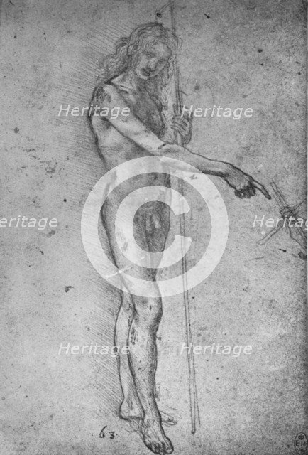 'Study for a Youthful St. John the Baptist', c1480 (1945). Artist: Leonardo da Vinci.