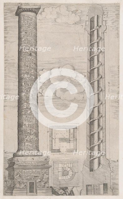 Speculum Romanae Magnificentiae: Column of Trajan, 16th century., 16th century. Creator: Anon.