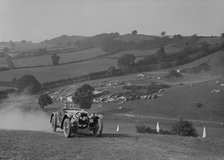 Frazer-Nash TT replica competing in the MG Car Club Rushmere Hillclimb, Shropshire, 1935. Artist: Bill Brunell.