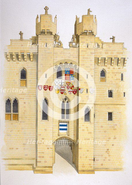 Gatehouse of Hylton Castle, Sunderland, Tyne and Wear, 15th century (c2005). Artist: David Simon.