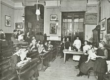 Women and girls in a classroom, Surrey Square Evening Institute for Women, London, 1914. Artist: Unknown.