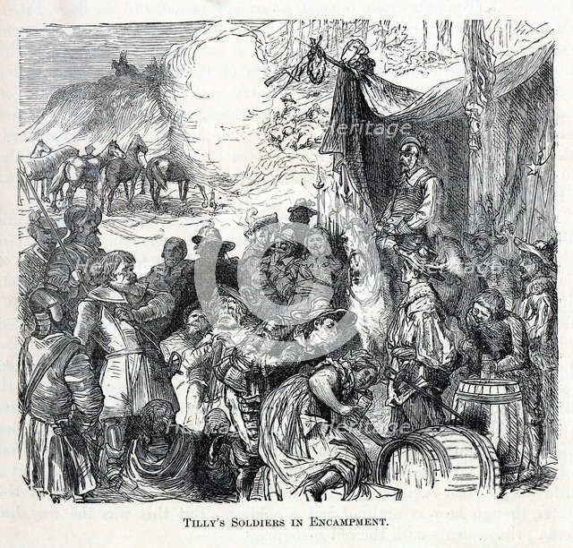 Tilly's Soldiers in Encampment, 1882. Artist: Anonymous  