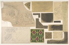 Fifteen Sketches for Ceiling and Cove Designs, Hôtel Rothschild, Vienna, second half 19th century. Creators: Jules-Edmond-Charles Lachaise, Eugène-Pierre Gourdet.