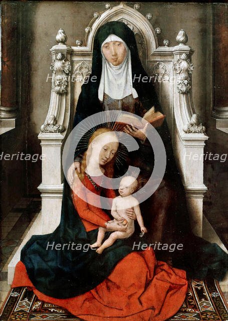 Panel of a diptych: The Virgin and Child with Saint Anne, c.1480. Creator: Memling, Hans (1433/40-1494).
