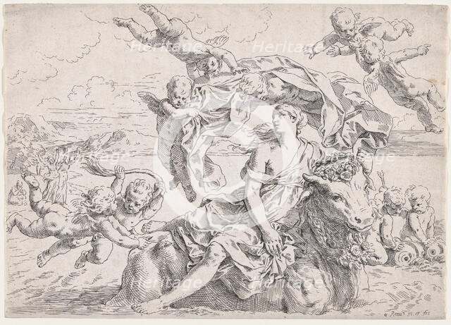 The Rape of Europa, after Reni, ca. 1636. Creator: Simone Cantarini.