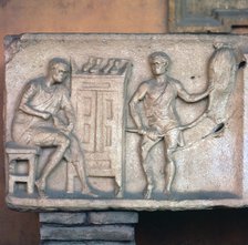 Relief of a Roman shoemaker and ropemaker. Artist: Unknown