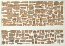 Papyri Fragments, Coptic, 7th century. Creator: Unknown.