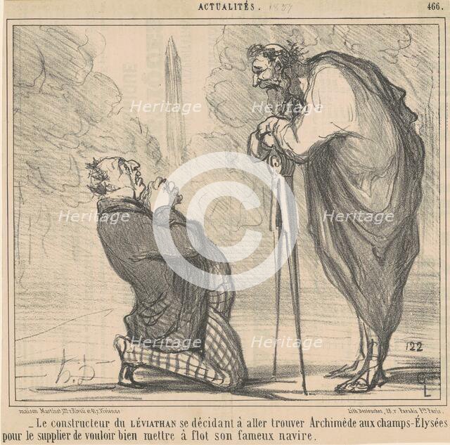 Le constructeur du Léviathan se décidant ..., 19th century. Creator: Honore Daumier.