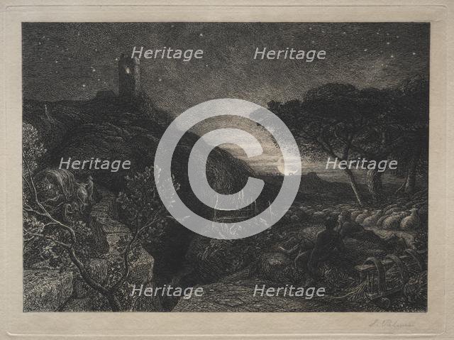 The Lonely Tower. Creator: Samuel Palmer (British, 1805-1881).