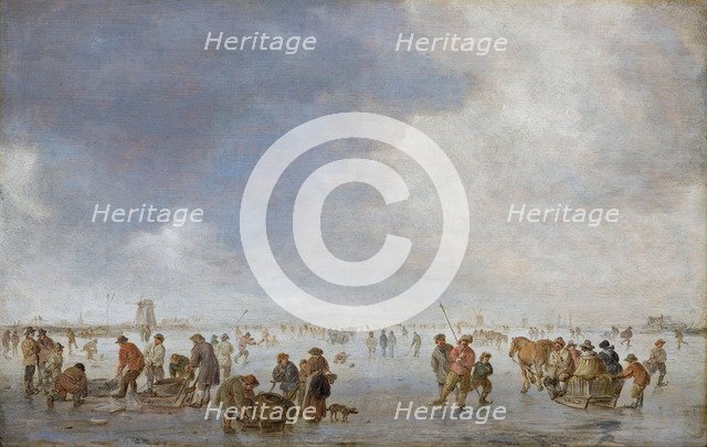 Winter Scene on the Ice. Artist: Goyen, Jan Josefsz, van (1596-1656)