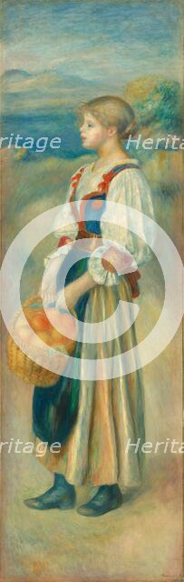 Girl with a Basket of Oranges, c. 1889. Creator: Pierre-Auguste Renoir.