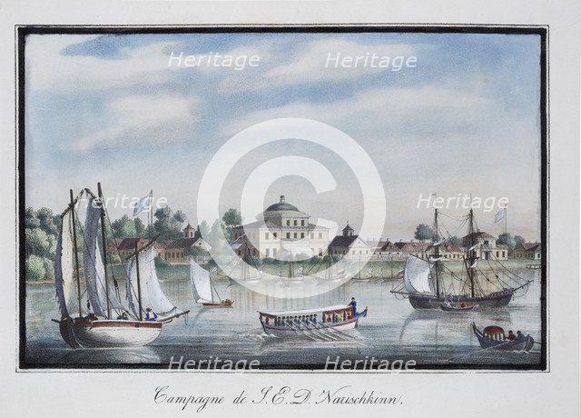 The Dacha of Dmitry Lvovich Naryshkin at the Kamenny Island in Saint Petersburg, 1824.