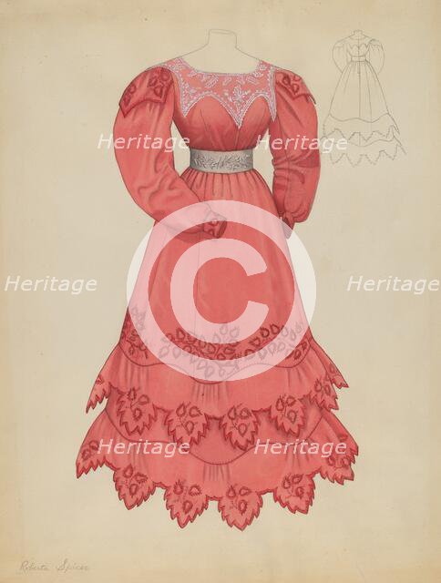 Dress, c. 1937. Creator: Roberta Spicer.