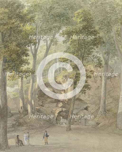 The Sphinx Grotto in the park at Weimar, c1785-1789. Creator: Georg Melchior Kraus.