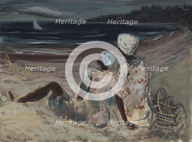 On the Beach, ca.1935 - 1943. Creator: Victor Laredo.