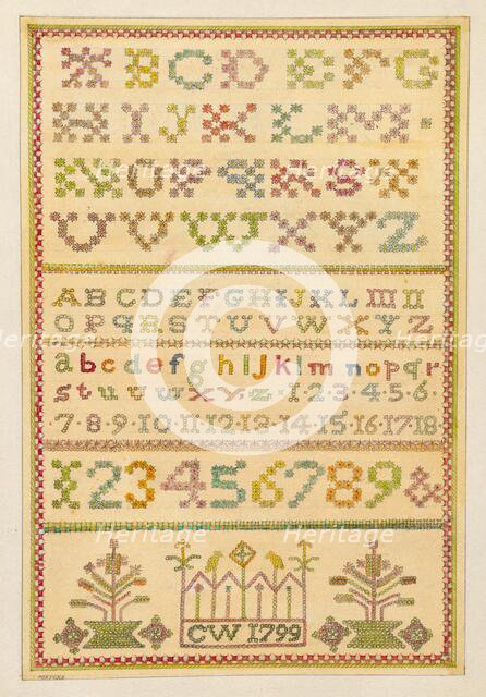 Sampler, c. 1936. Creator: Henry Meyers.