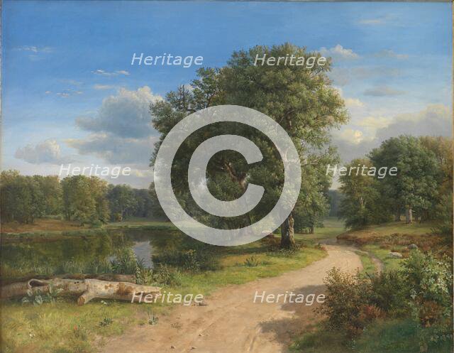 Landscape near Hammermollen, North Zealand, 1843. Creator: Dankvart Dreyer.