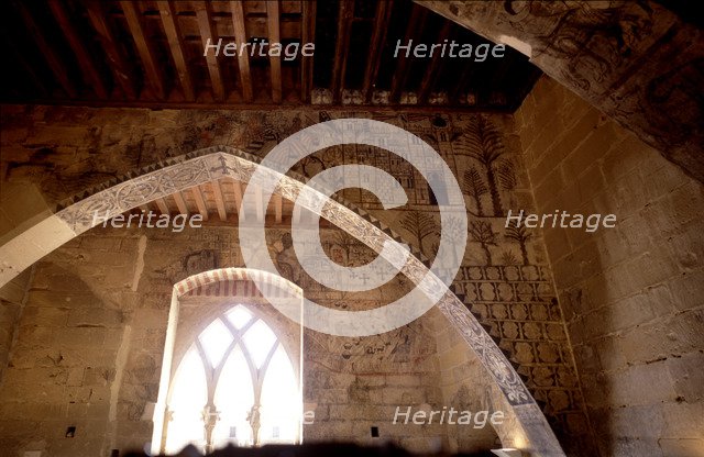 Entry of the troops of James I in Valencia, wall Painting, 14th century.