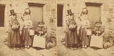 Llanberis, Group of Three Welsh Peasants, 1850s-1910s. Creator: Unknown.