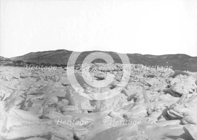 View of hummocks on the Zeya River, 1909. Creator: Vladimir Ivanovich Fedorov.