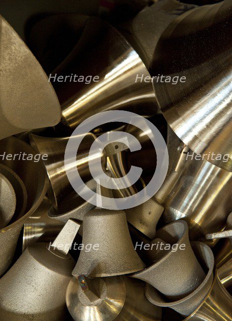 Hand bell blanks, Whitechapel Bell Foundry, 32-34 Whitechapel Road, Tower Hamlets, London, 2010. Artist: Derek Kendall.