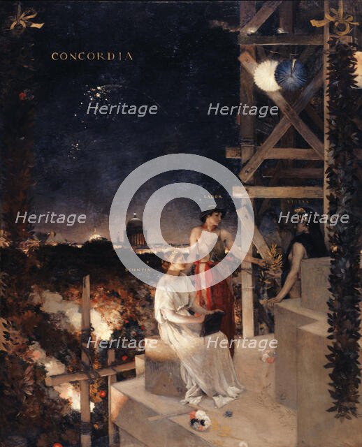 Souvenir de fête à Paris, c.1881. Creator: Jean-Charles Cazin.