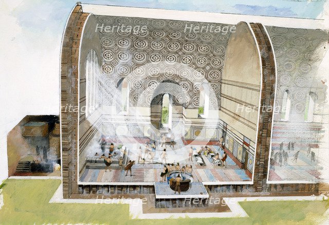 The bath house at Wroxeter Roman City, c1st-3rd century, (1990-2010).  Artist: Ivan Lapper.