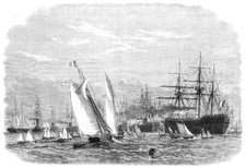 The International Naval Festival at Portsmouth: the French fleet leaving Spithead, 1865. Creator: Unknown.