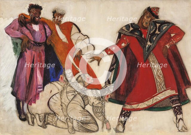 Costume design for the opera Prince Igor by A. Borodin, 1934. Creator: Fyodor Fyodorovsky.