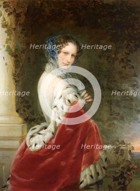 Portrait of Empress Alexandra Fyodorovna (Charlotte of Prussia), Emperor's Nicholas I wife (1798-1860), 1852. Artist: Robertson, Christina (1796-1854)
