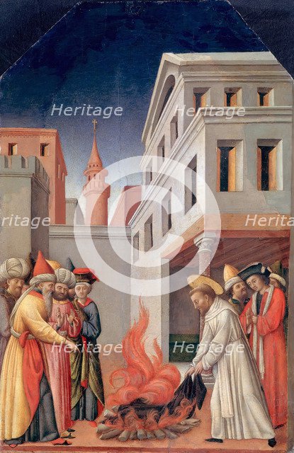 The Miracle of Holy Fire before the Sultan, c. 1440. Artist: Vivarini, Antonio (ca 1440-1480)