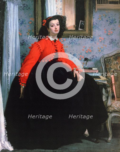 'Portrait of Mlle L L', (Young Lady in a Red Jacket), 1864.  Artist: James Tissot