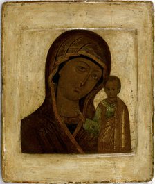 Our Lady of Kazan, Russian icon, 1600-1650. Creator: Unknown.