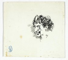 Sketch of Whistler's Head, c.1895. Creator: Philip William May.