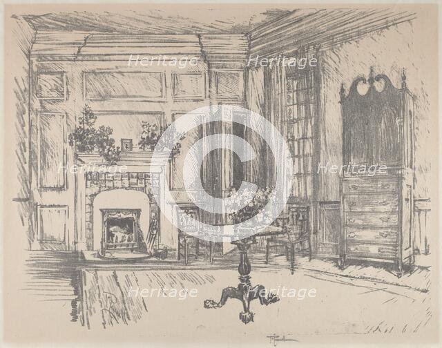 The Upper-room, Stenton, 1912. Creator: Joseph Pennell.