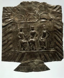 Plaque with the three Celtic mother-goddesses, Roman. Artist: Unknown