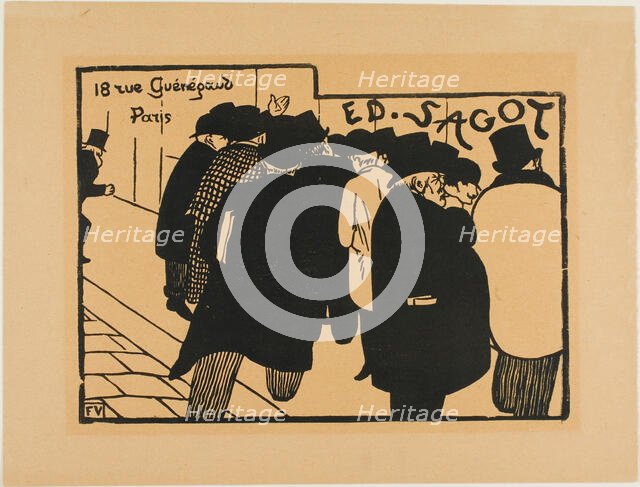 Print Fanciers, 1892. Creator: Félix Vallotton.