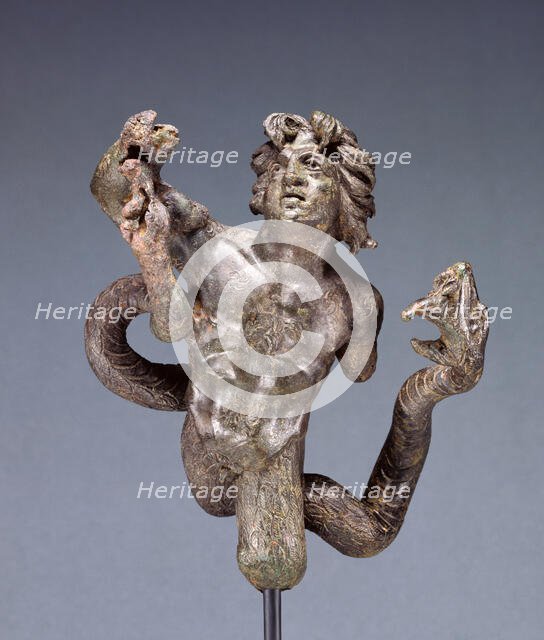 Statuette of a Snake-legged Giant, A.D. 180-220. Creator: Unknown.