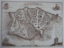 Map of Poltava in the early 18th-century. Artist: Anonymous  