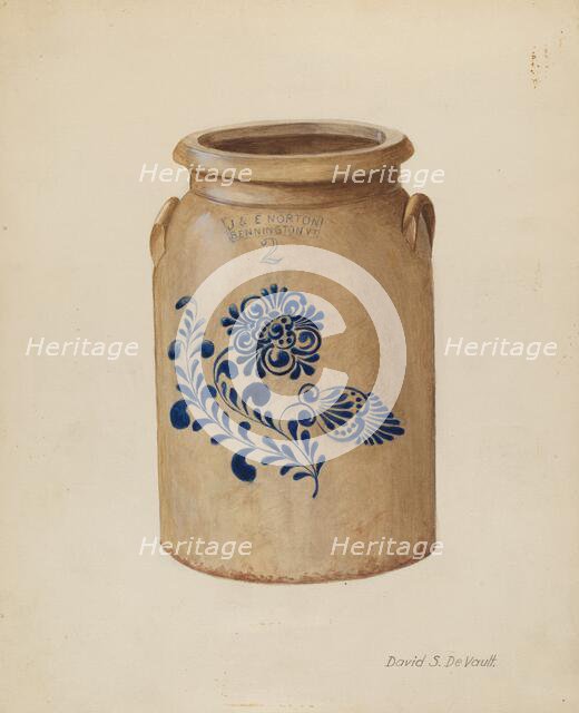 Churn, c. 1941. Creator: David S De Vault.