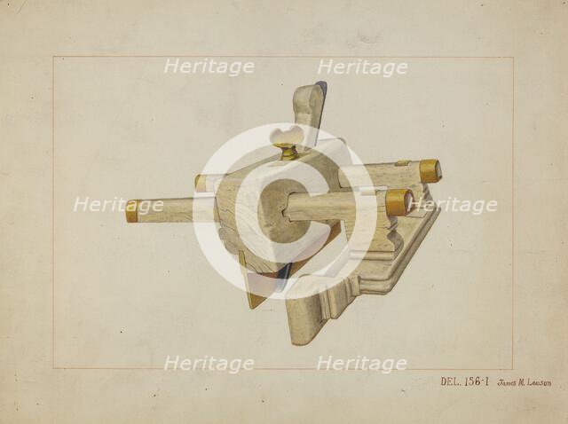 Ivory Carpenter's Plane, c. 1937. Creator: James M. Lawson.