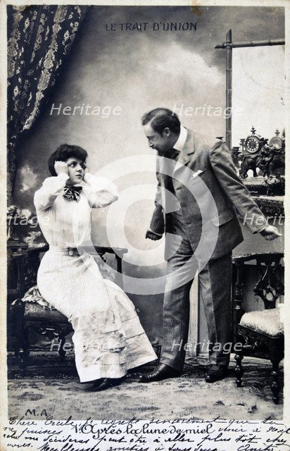 Vintage French postcard, c1900. Artist: Unknown